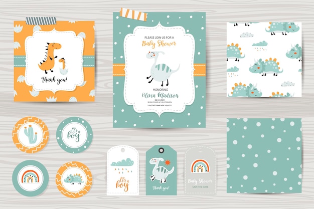 Set di inviti per baby shower
