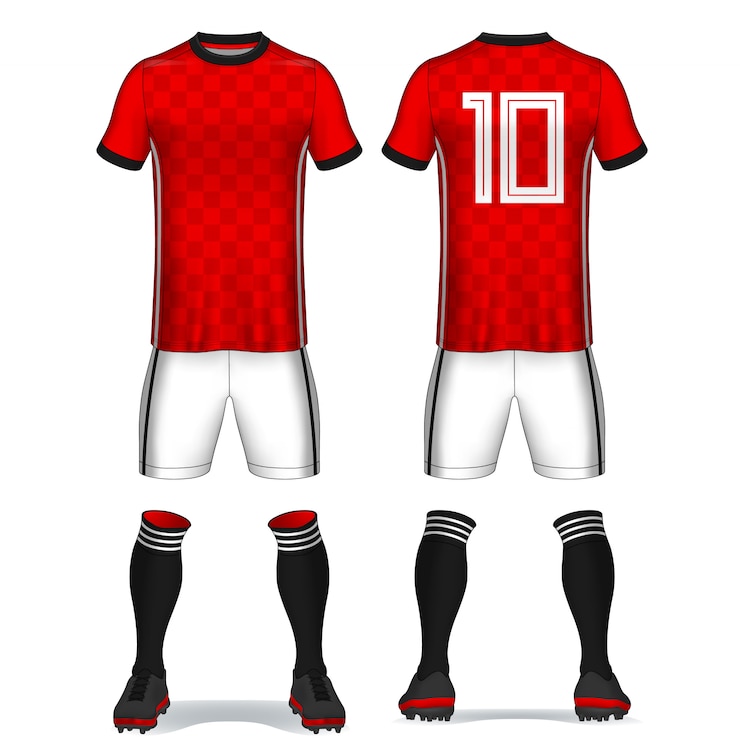 Vettore set di kit da calcio
