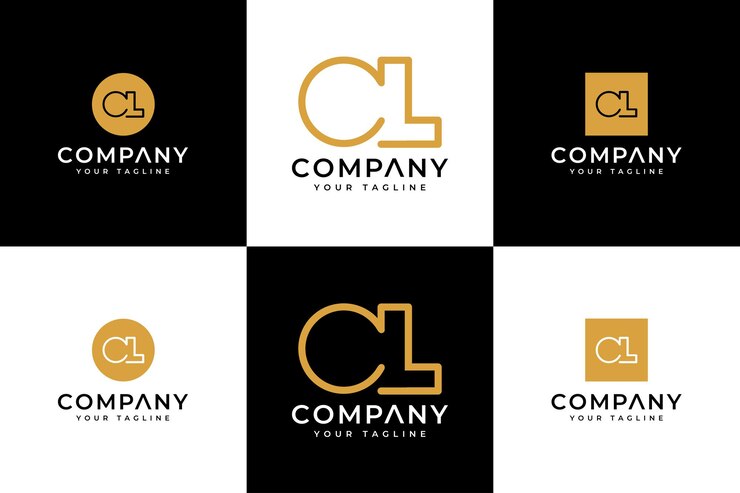 Vettore set di lettere cl logo design creativo per tutti gli usi