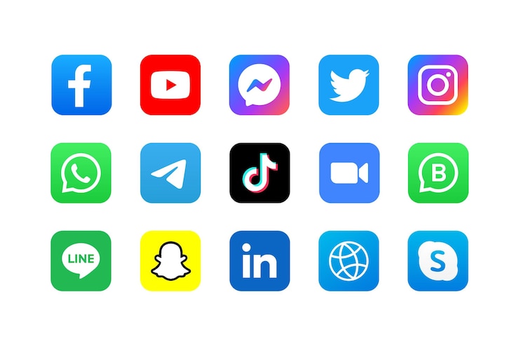 Set di logo aggiornato per i social media