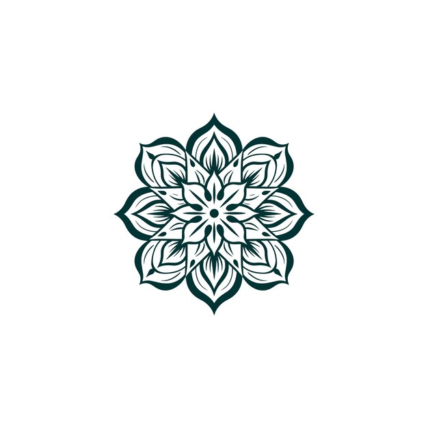 set di mandala di colore verde vintage