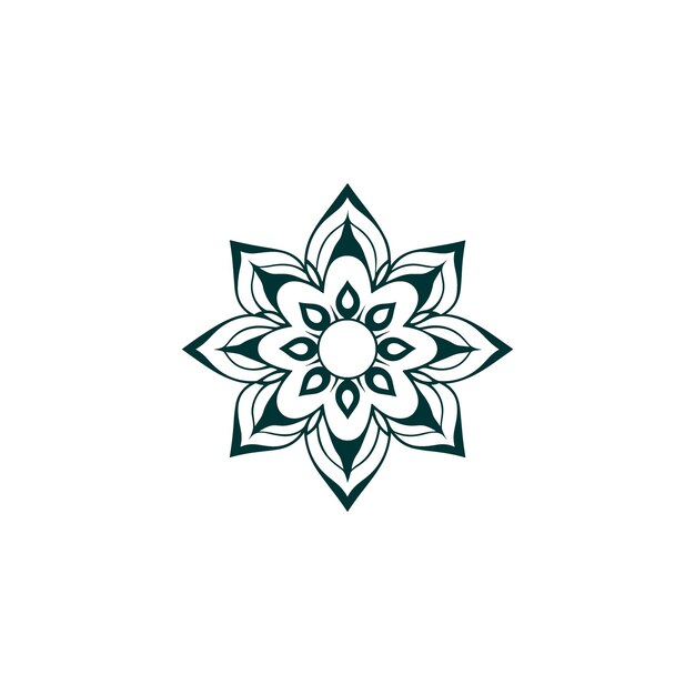 set di mandala in vettore di colore verde