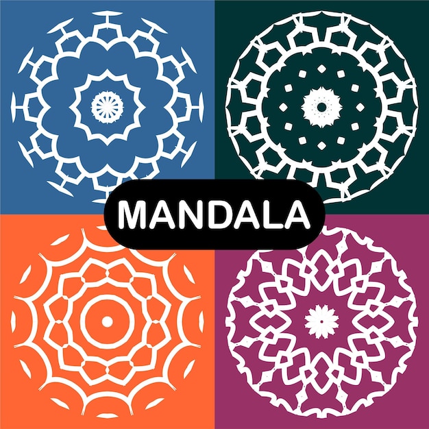 set di mandala vettoriale. modelli per il design