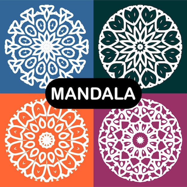 set di mandala vettoriale