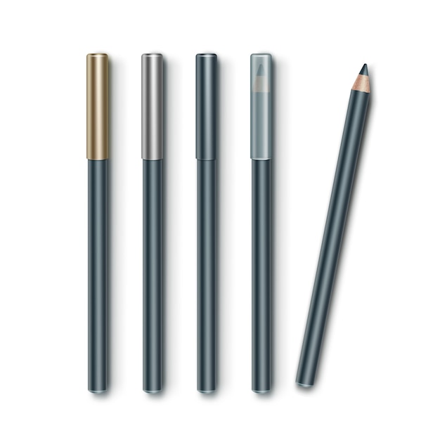 set di matite eyeliner trucco cosmetico blu grigio