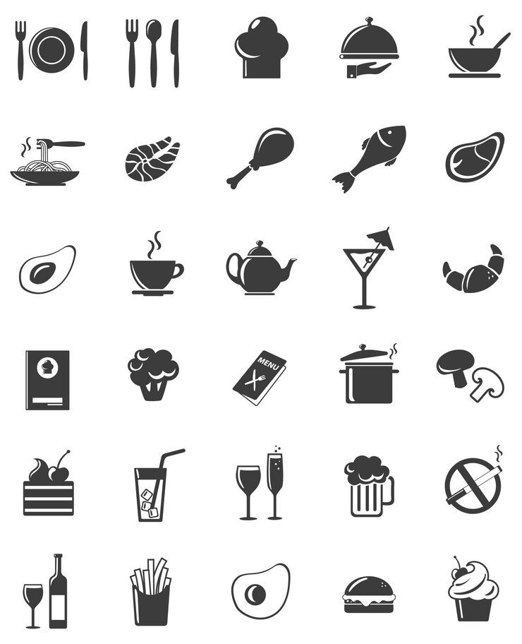 set di menu del ristorante