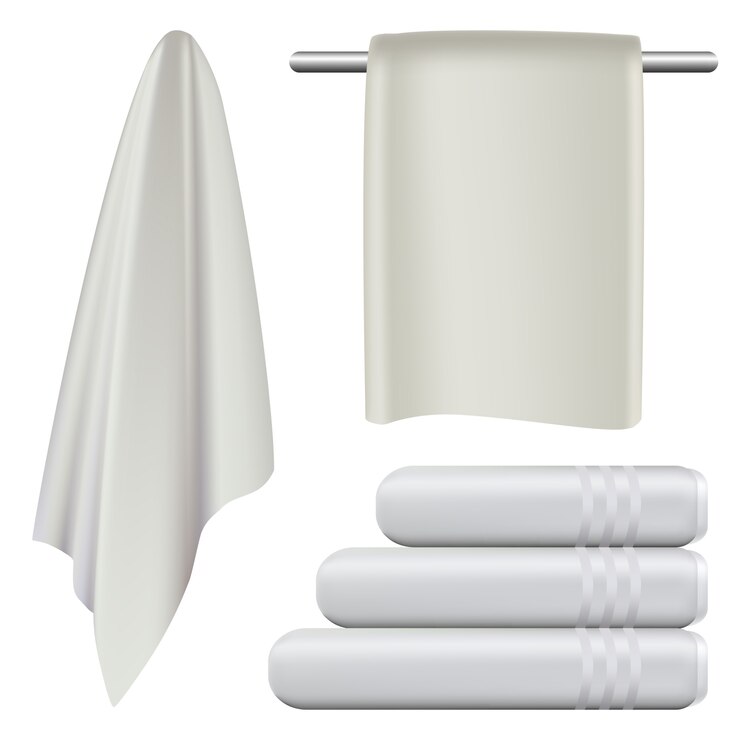 Vettore set di mockup da bagno con asciugamano e spa