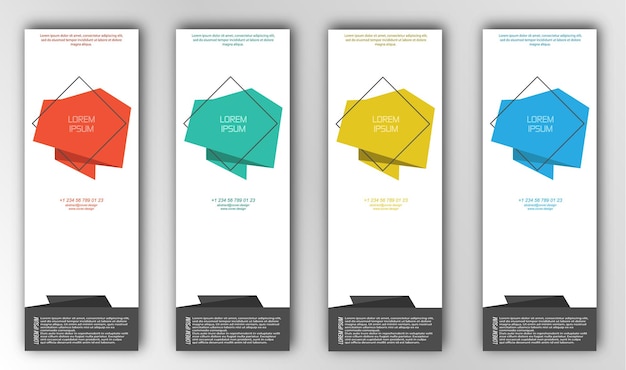 Set di modelli astratti per banner texture tessuti carte sfondi e disegni creativi