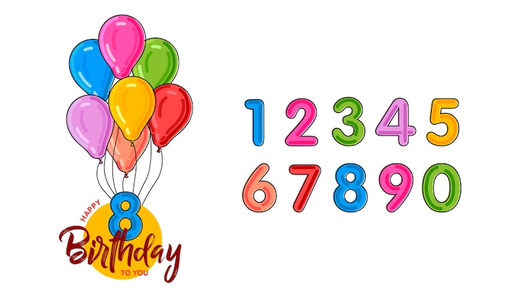 Vettore set di modelli di buon compleanno di elementi grafici