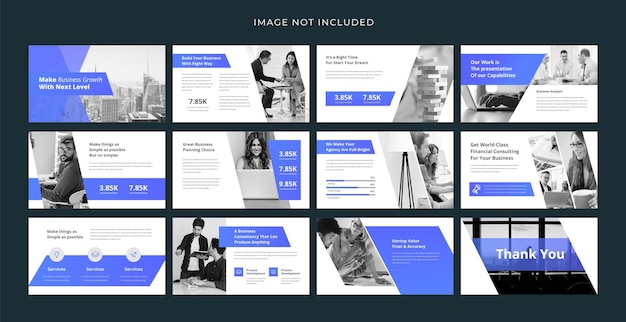 Set di modelli di diapositive per presentazioni PowerPoint aziendali creative