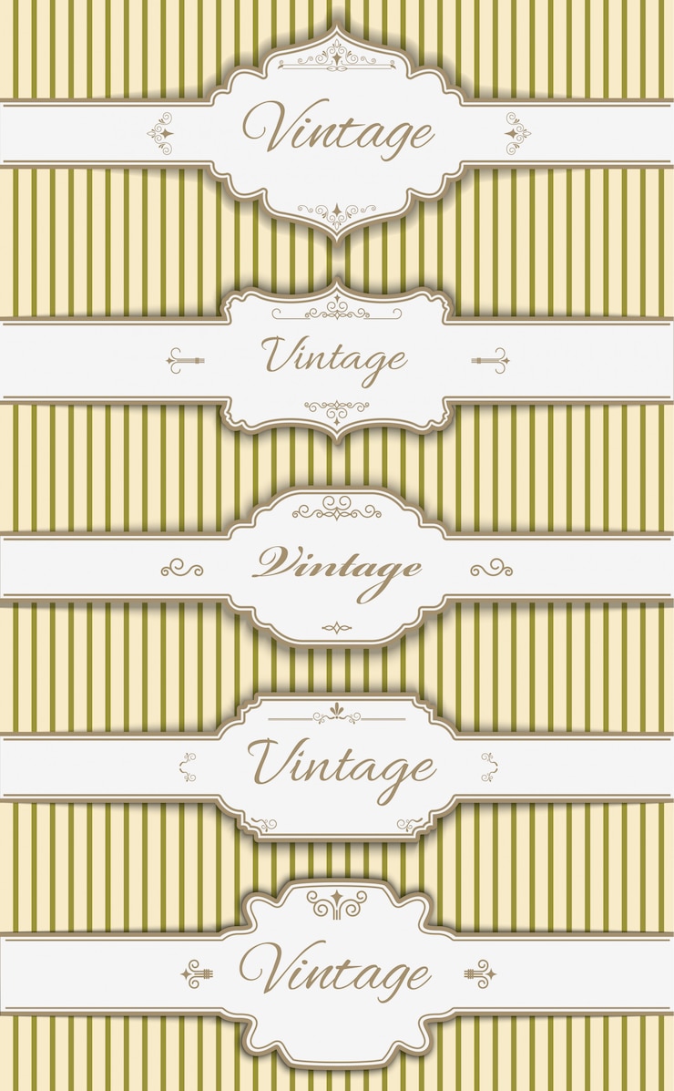 Vettore set di modelli di etichette vintage