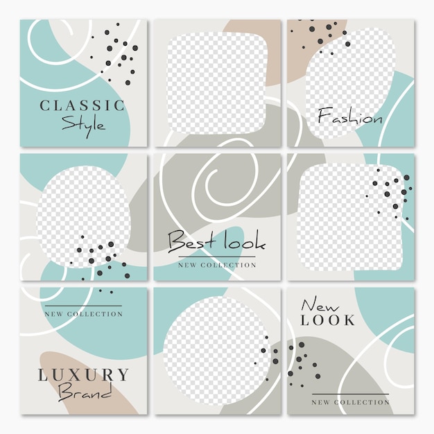 Set di modelli di feed di puzzle di Instagram