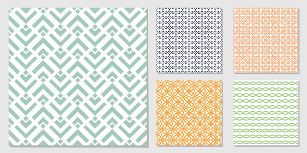 Set di modelli geometrici senza cuciture Illustrazione vettoriale