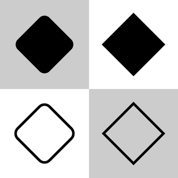 set di modello di forma rettangolare disegno vettoriale forma quadrata disegno vettoriale eps fil