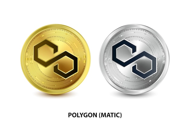 Set di monete d'oro e d'argento EOS Valuta digitale Criptovaluta simbolo d'oro su sfondo bianco
