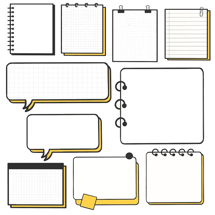 Vettore set di note semplice elemento vettoriale