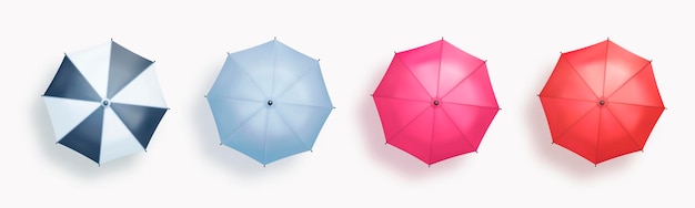 Set di ombrelloni colorati