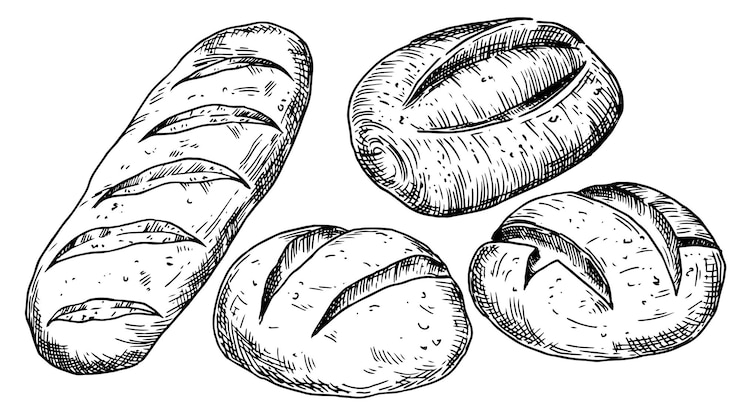 Vettore set di panini disegno vettoriale in stile schizzo