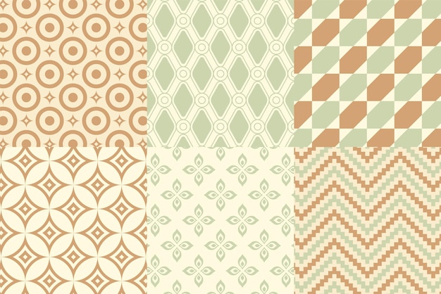 Set di pattern in stile retrò