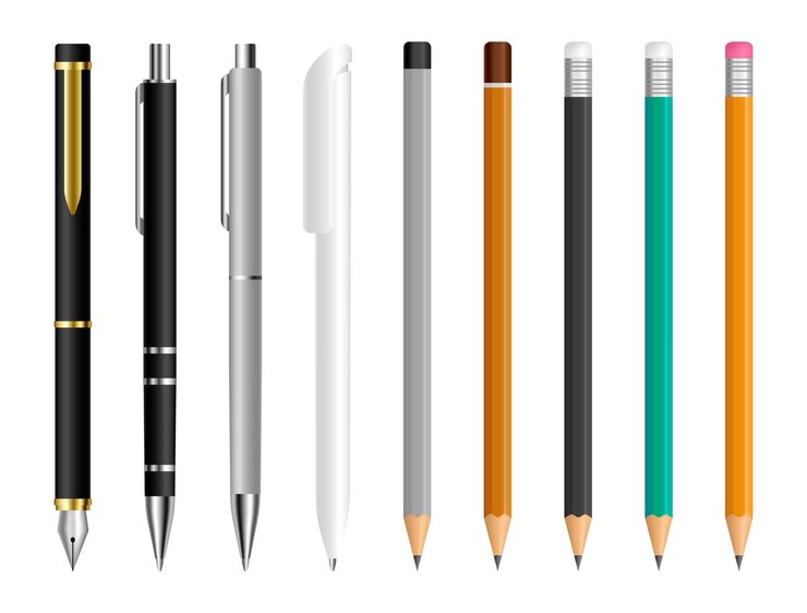 Set di penne e matite Strumenti di cancelleria per disegnare e scrivere