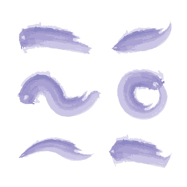 Set di pennello viola acquerello strutturato