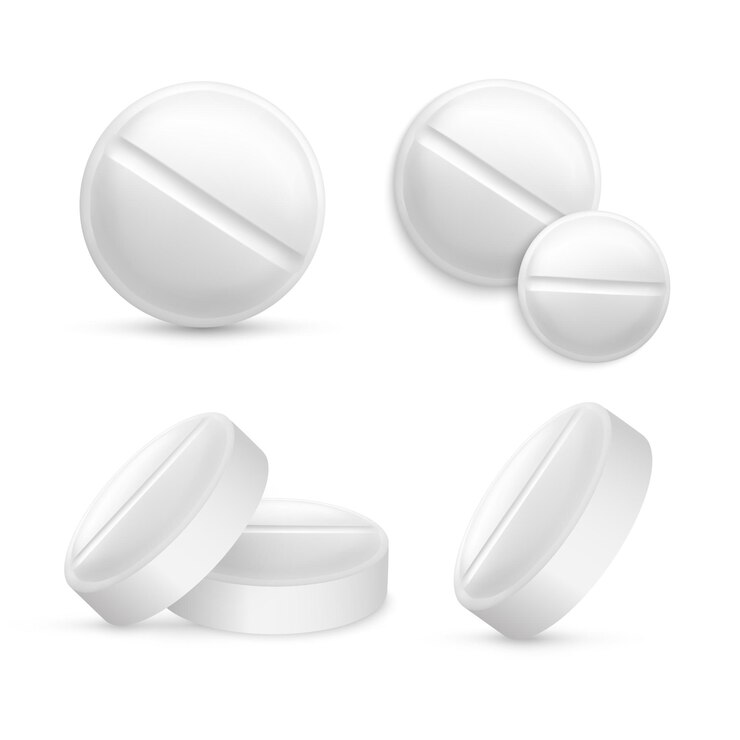 Vettore set di pillole realistiche isolate su sfondo bianco medicina e farmaci illustrazione vettoriale eps 10