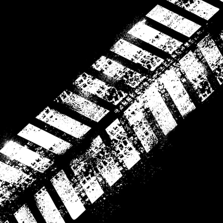 Vettore set di pneumatici con frecce diagonali grunge