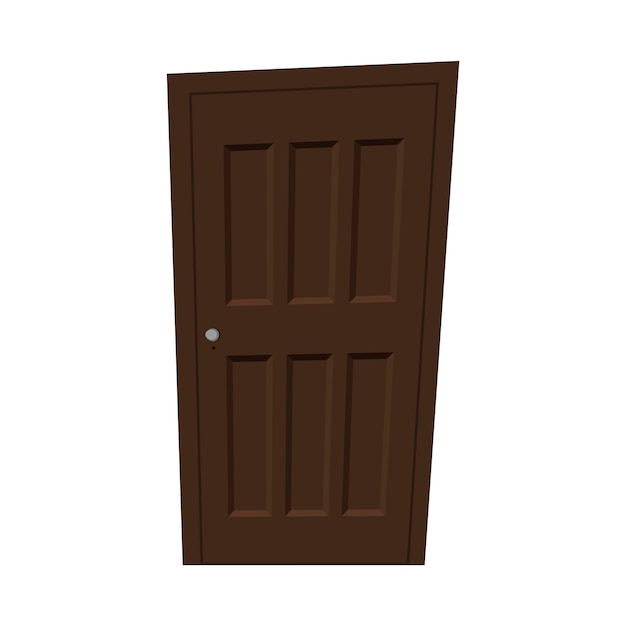 Set di porte su sfondo bianco per la costruzione e il design Illustrazione vettoriale in stile cartone animato