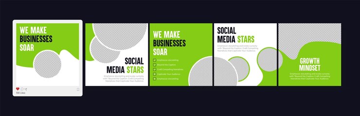 Set di post carosello Instagram post modificabili sui social media post carosello instagram moderno e creativo b