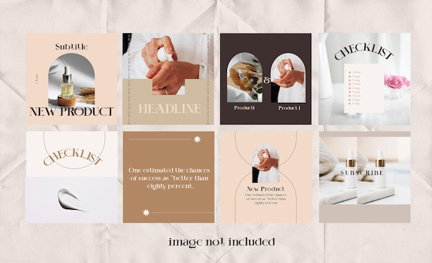 Set di post di instagram moderno per blog