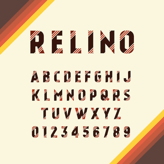 Set di progettazione alfabeto retrò