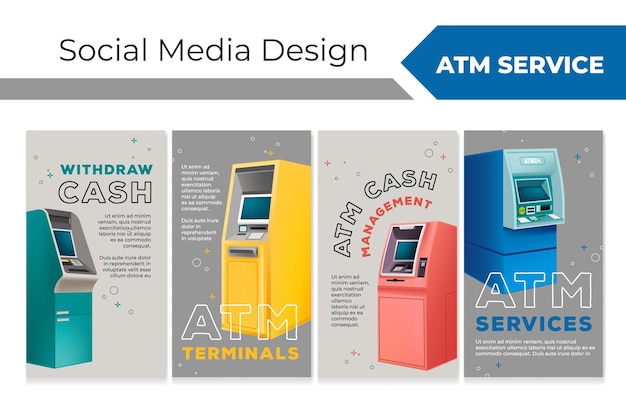 Set di progettazione di storie di rete per il servizio di macchine ATM
