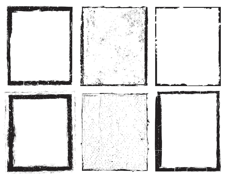 Vettore set di quattro cornici quadrate