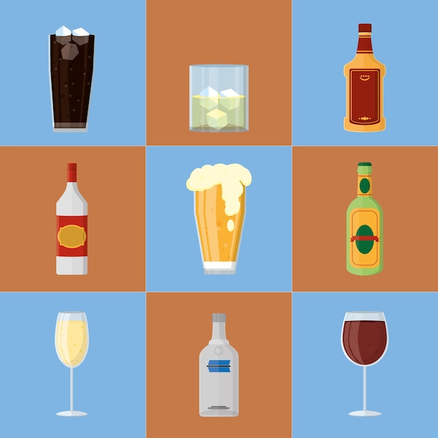 Set di raccolta di bevande alcoliche