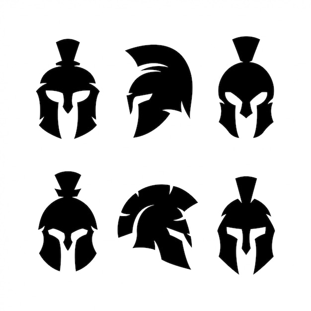 Set di sagoma guerriero casco spartano