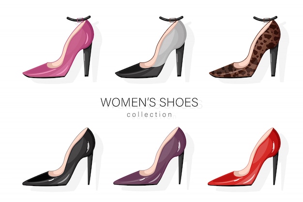 Set di scarpe da donna.