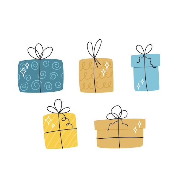Set di scatole o regali di Natale