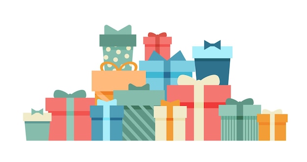 Set di scatole regalo colorate per le vacanze