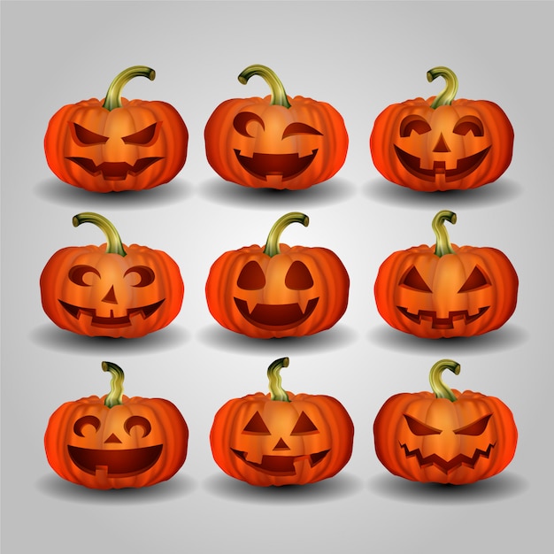 set di set di zucca di halloween