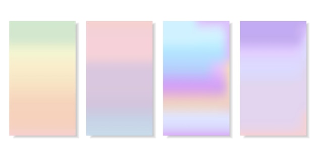 Set di sfondo astratto con sfondo colorato di bella gradazione di colore per poster