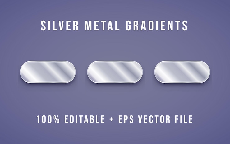Vettore set di sfumature argento o platino vettore gratuito
