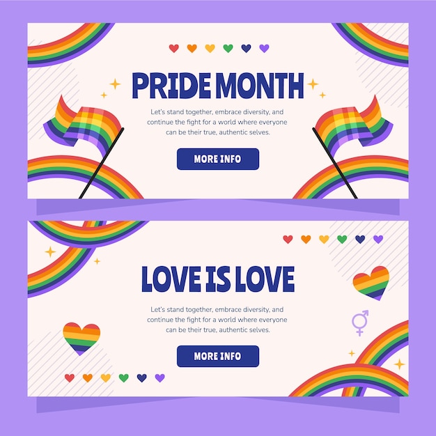 Set di striscioni per il mese dell'orgoglio