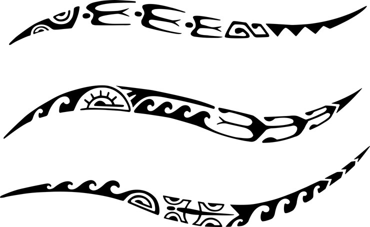 Set di tatuaggio Maori design Arte tatuaggio tribale Disegno vettoriale di un tatuaggio Maori