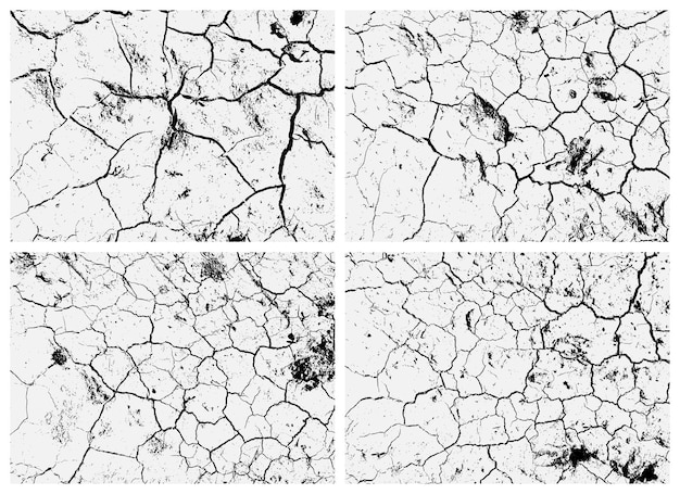 Set di texture di terra screpolata