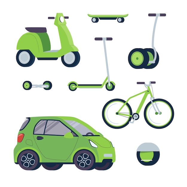 Set di trasporto elettrico ecologico