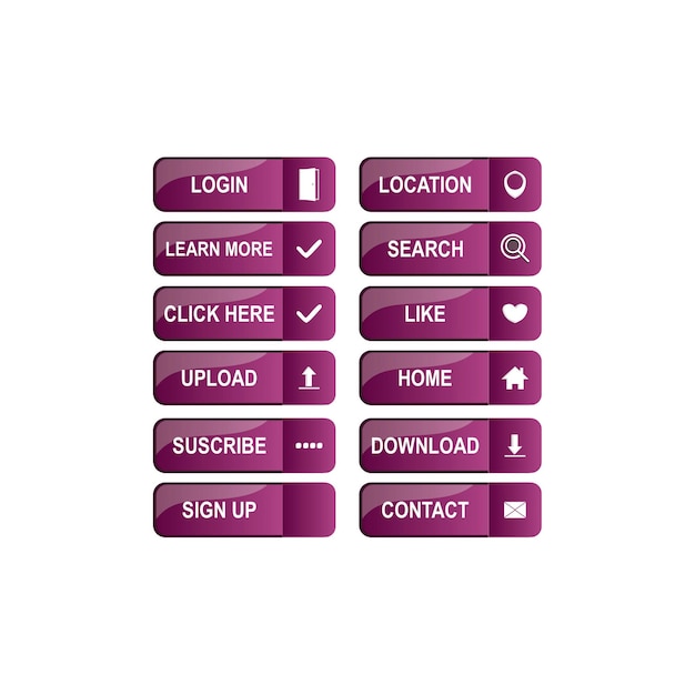 Set di Web Button Design