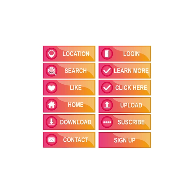 Set di Web Button Design