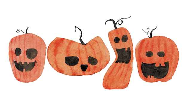 Set di zucca divertente e spaventoso per Halloween