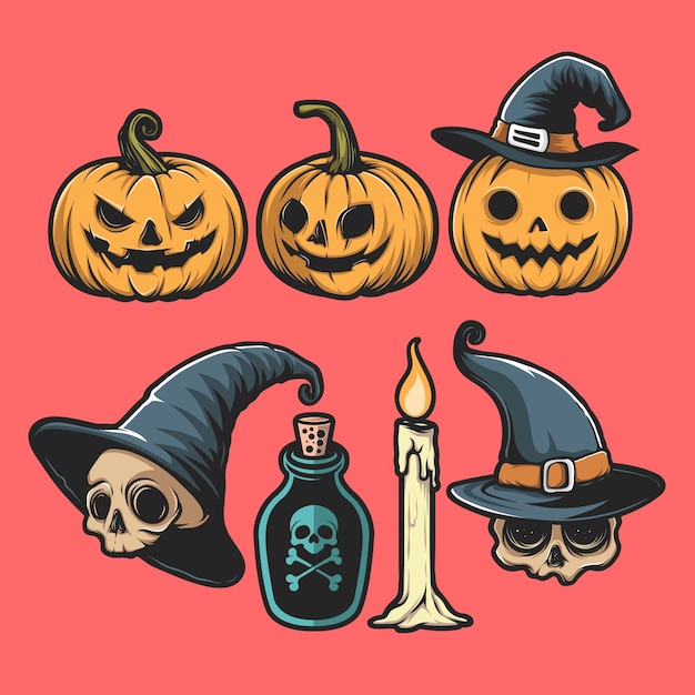 Set grafico di Halloween