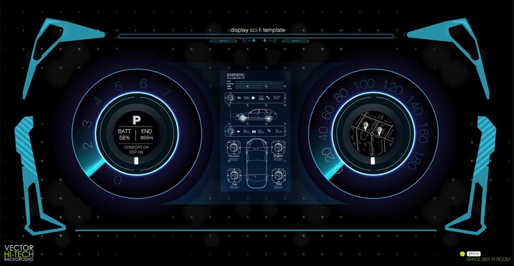 Vettore set hud. elementi tecnologici per (affari, medicina, forex, finanza, analisi)